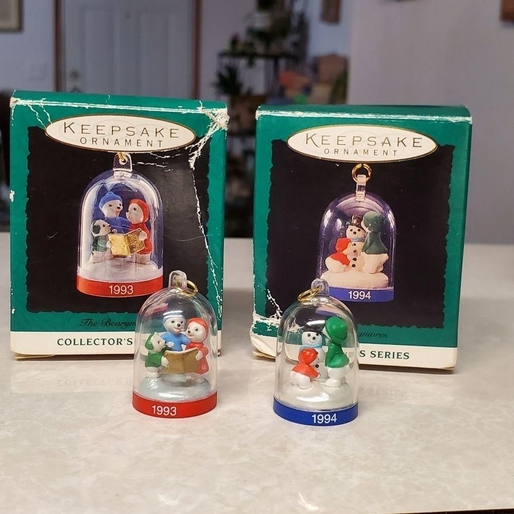 1993 & 1994 Hallmark Keepsake Ornament Collectors Series The Bearymores Mini Lot